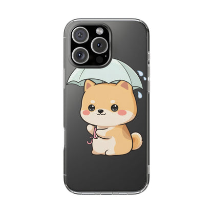 Shiba Inu Phone Case, Kawaii Rainy Day Pup
