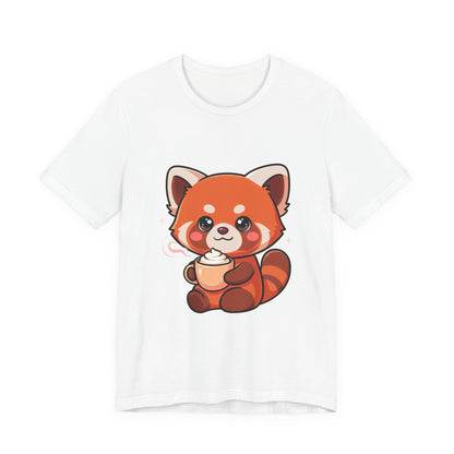 Kawaii Red Panda Coffee Tee for Cute Animal Lovers