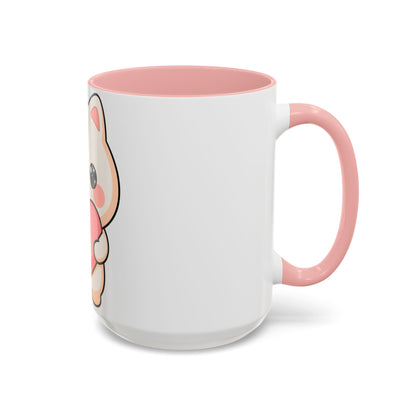 Kawaii Cat Heart Accent Coffee Mug for Sweet Morning Sips