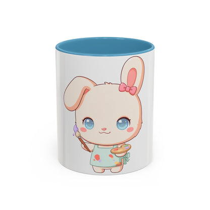 Kawaii Bunny Coffee Mug for Artists and Cute Art Lovers