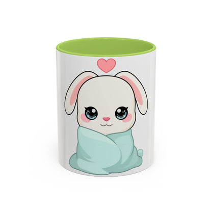 Kawaii Bunny Accent Coffee Mug for Cozy Moments