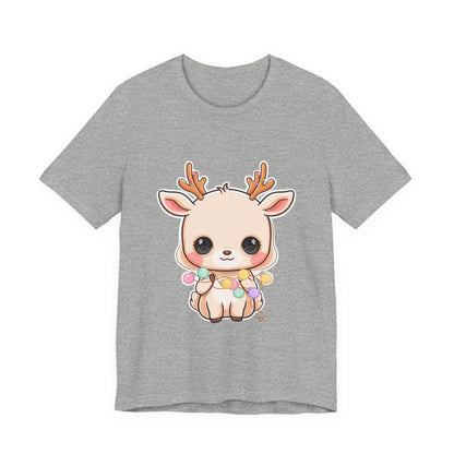 Kawaii Reindeer T-Shirt for Cozy Holiday Errands
