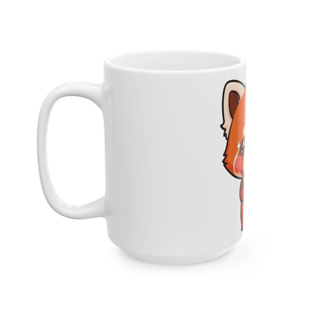 Red Panda Sushi Mug – Cute Kawaii Ceramic Coffee Cup