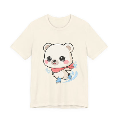 Kawaii Ice Skating Polar Bear Tee for Winter Gift Giving
