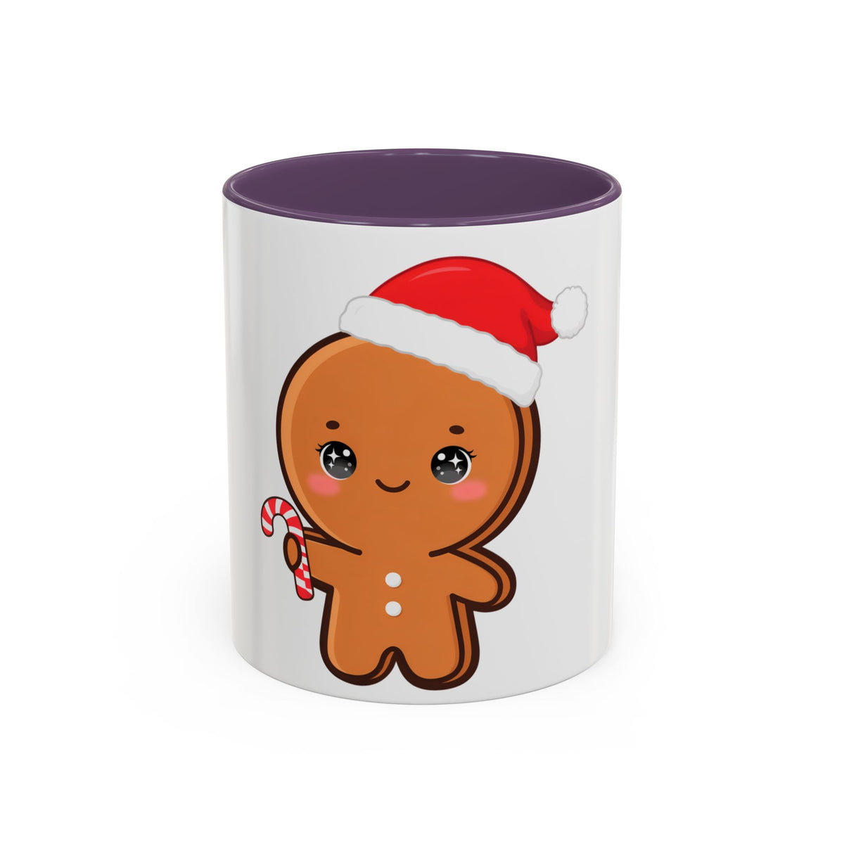 Gingerbread Man Christmas Mug, 11oz or 15oz Accent Coffee Mug