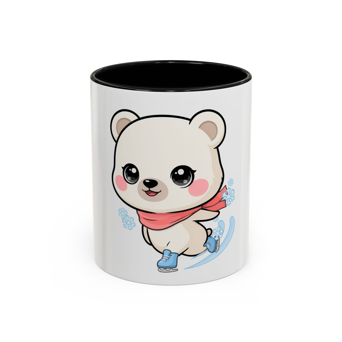 Polar Bear Ice Skating Mug – Cute Accent Coffee Mug