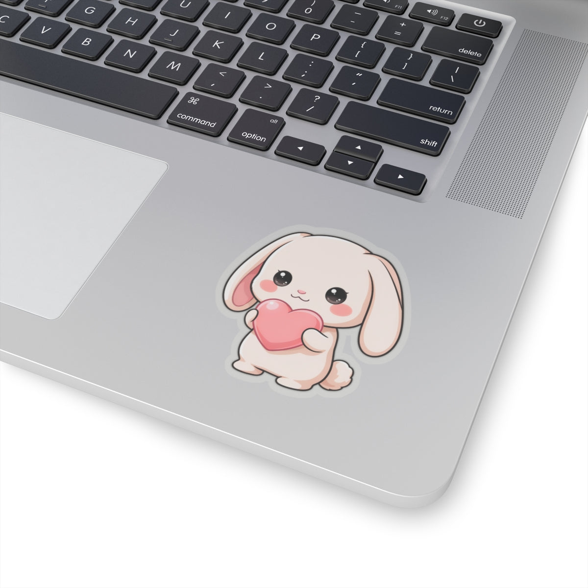 Kawaii Bunny Sticker with Heart for Cute Decor