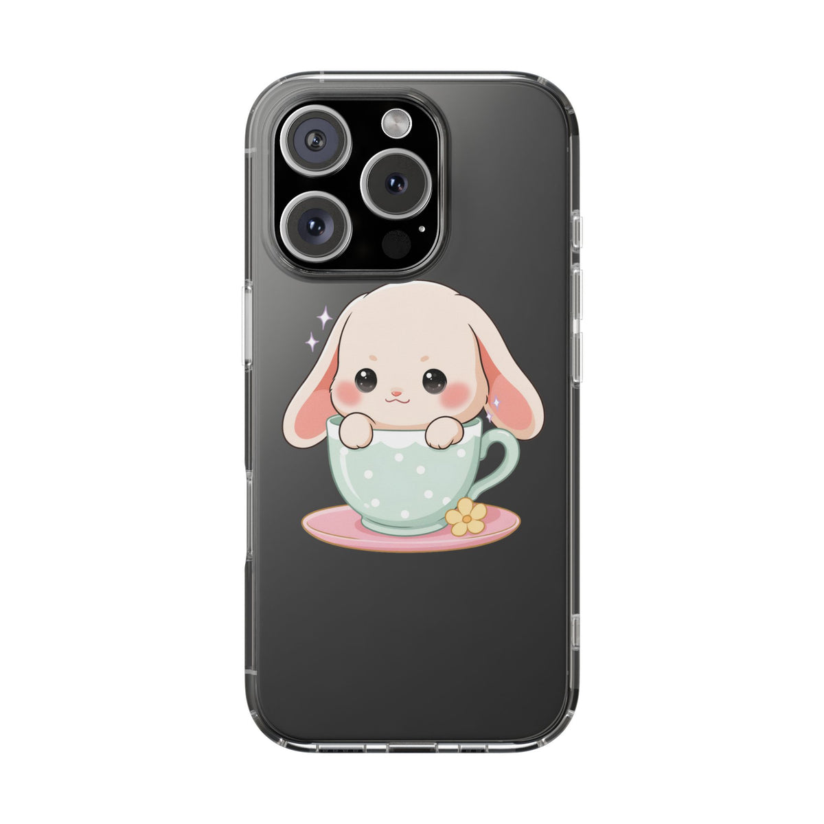 Kawaii Bunny Phone Case, Cute Teacup Rabbit