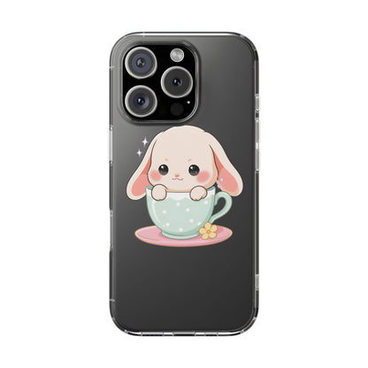 Kawaii Bunny Phone Case, Cute Teacup Rabbit