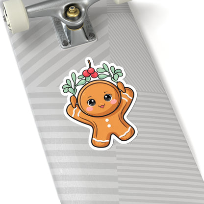 Kawaii Gingerbread Sticker for Cozy Christmas Cheer