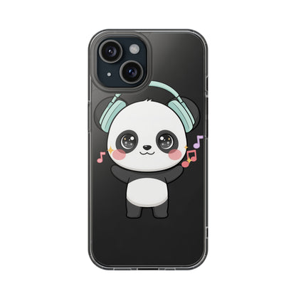 Kawaii Panda Phone Case with Headphones