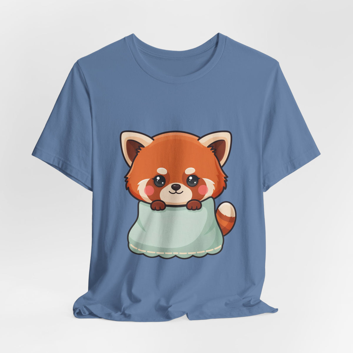 Kawaii Red Panda T-Shirt, Cozy Blanket Chibi Animal Tee