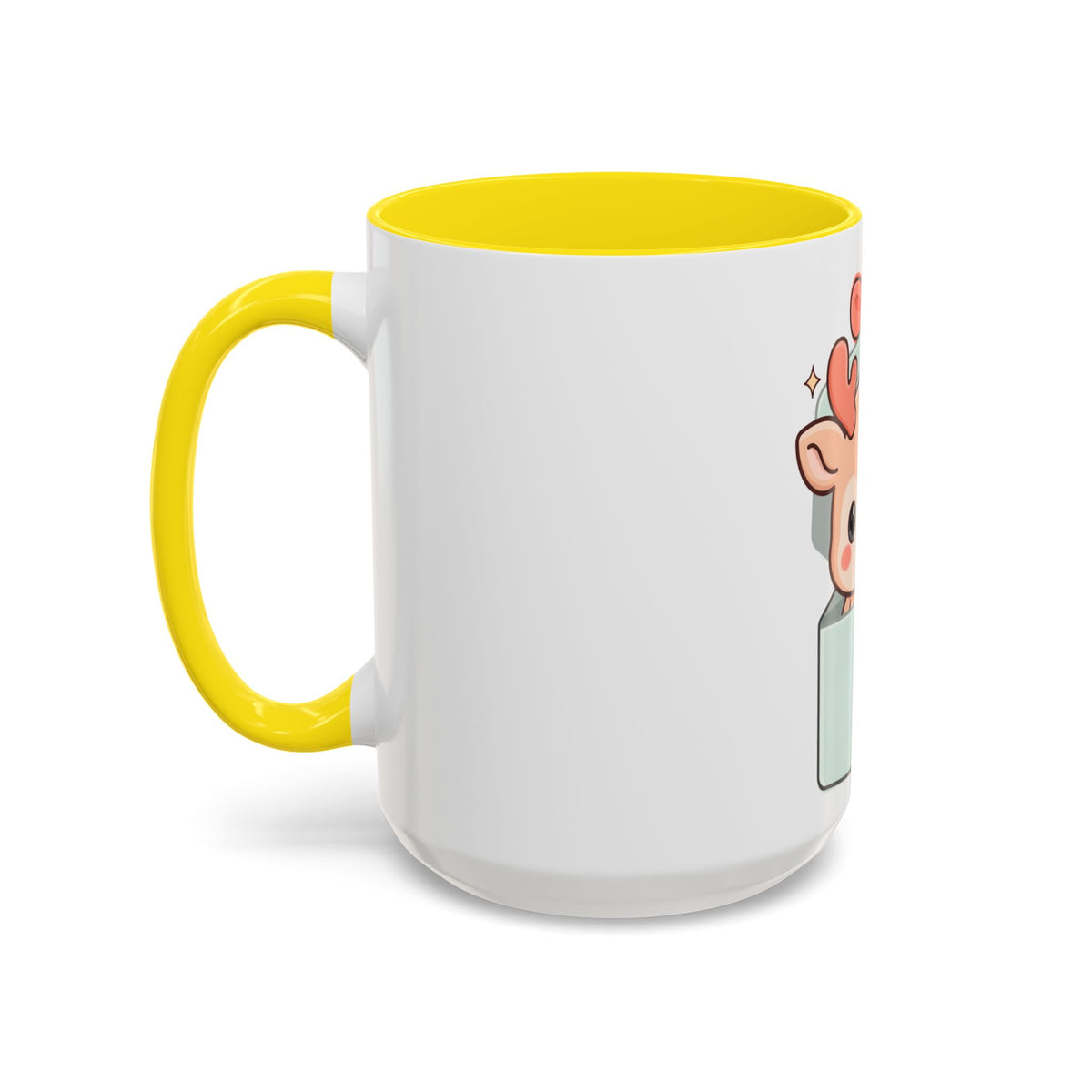 Kawaii Reindeer Christmas Mug, 11oz or 15oz Accent Coffee Mug