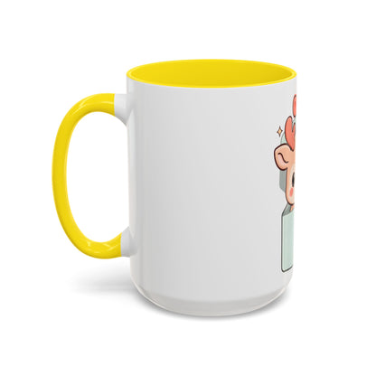 Kawaii Reindeer Christmas Mug, 11oz or 15oz Accent Coffee Mug