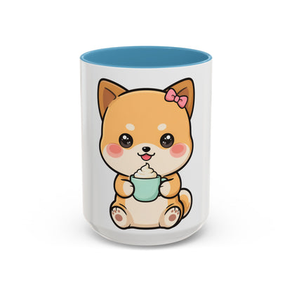Kawaii Shiba Inu Coffee Mug, Cute Latte Lover Gift