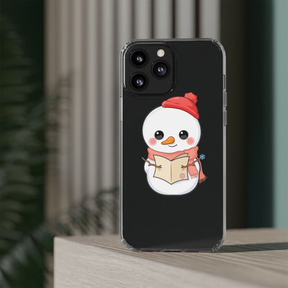 Kawaii Snowman Phone Case Reading to Santa