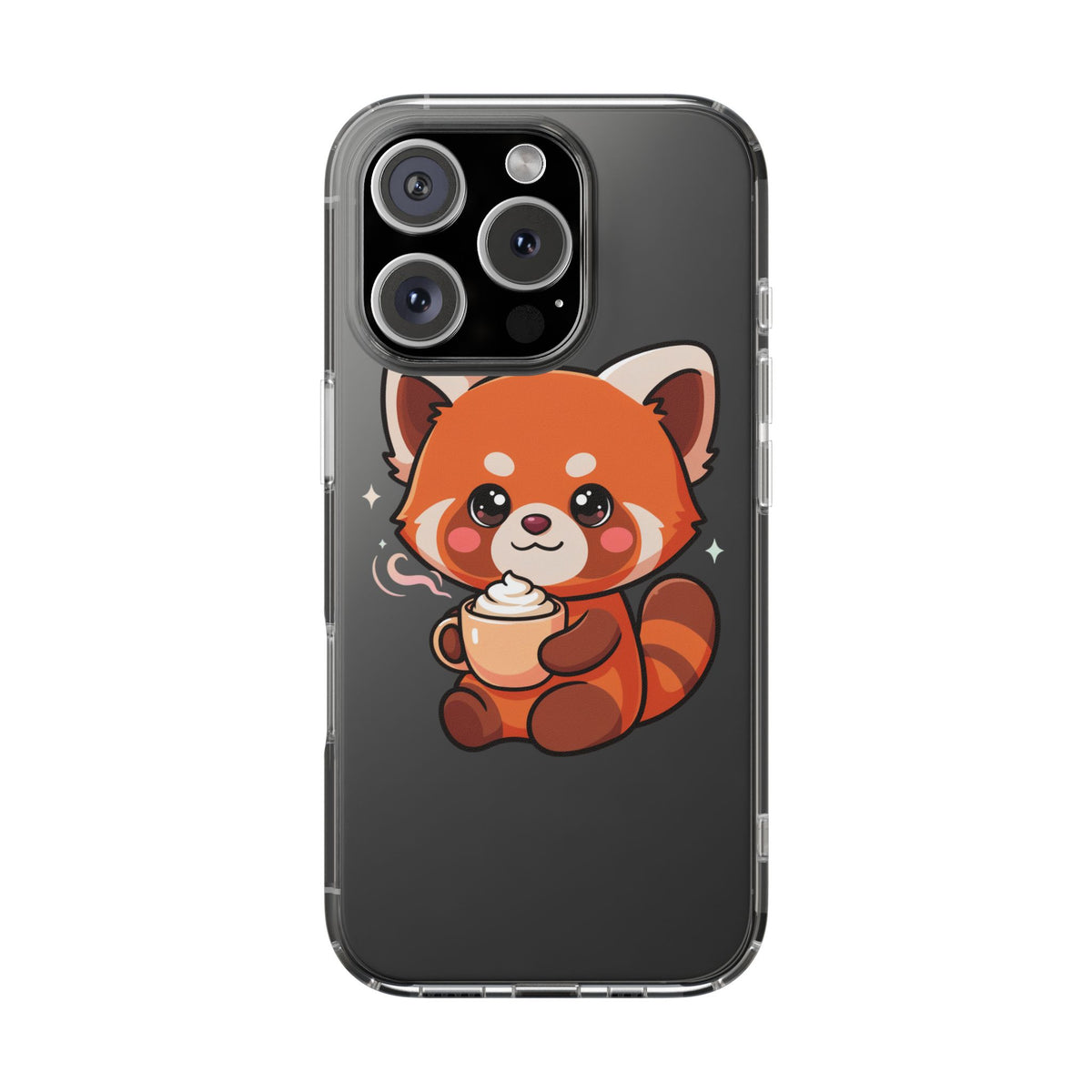 Kawaii Red Panda Phone Case with Latte