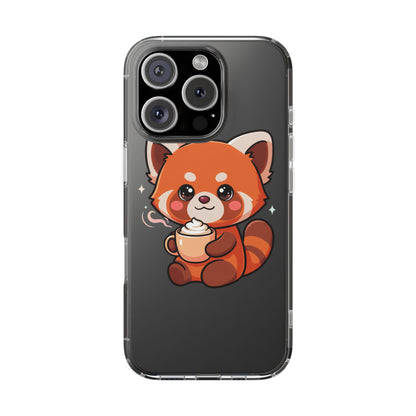 Kawaii Red Panda Phone Case with Latte