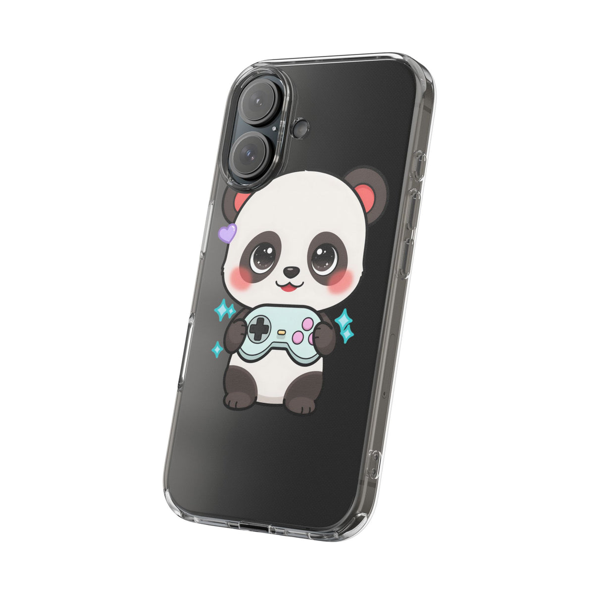 Gamer Panda Clear Impact-Resistant Phone Case