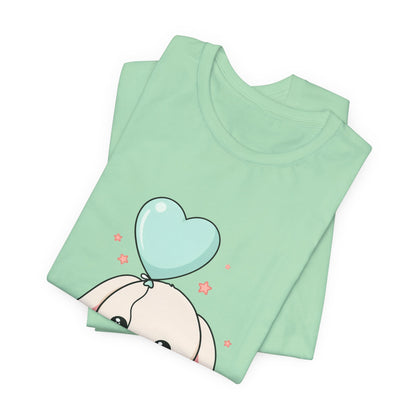 Kawaii Bunny T-Shirt with Balloon – Cute Chibi Rabbit Tee