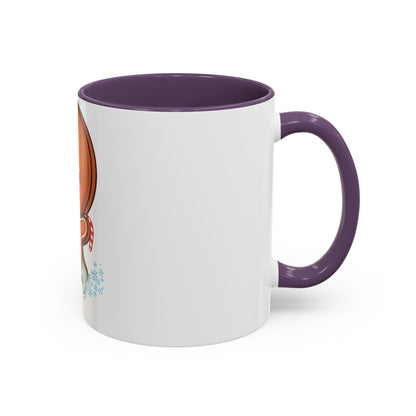 Gingerbread Man Ice Skating Accent Coffee Mug