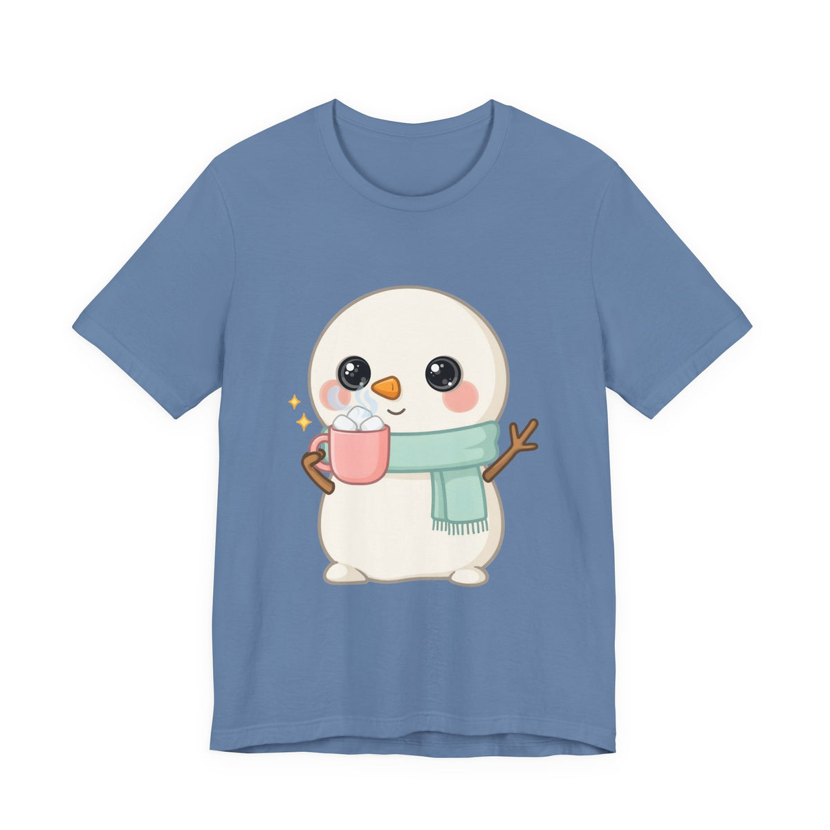 Kawaii Snowman T-Shirt for Cozy Cocoa Breaks