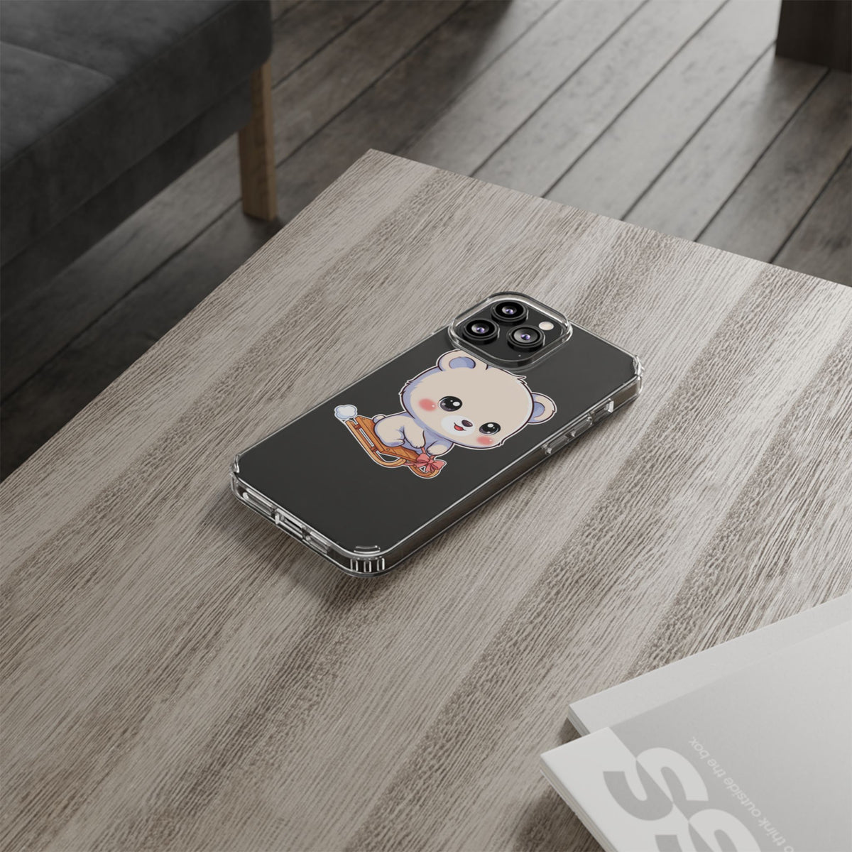 Kawaii Polar Bear Phone Case, Cute Winter Gift