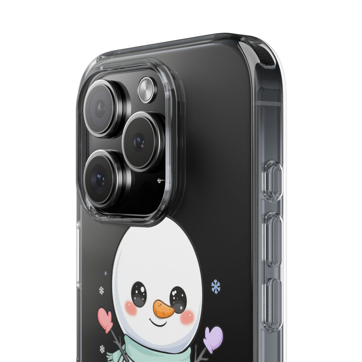Kawaii Snowman Clear Impact-Resistant Case