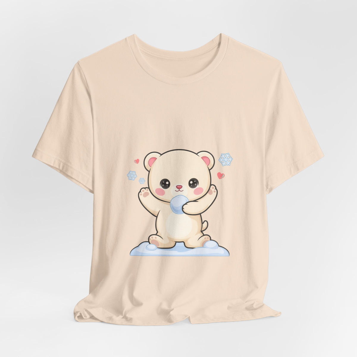 Kawaii Polar Bear Tee, Cute Snow Day Unisex Shirt