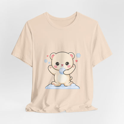 Kawaii Polar Bear Tee, Cute Snow Day Unisex Shirt