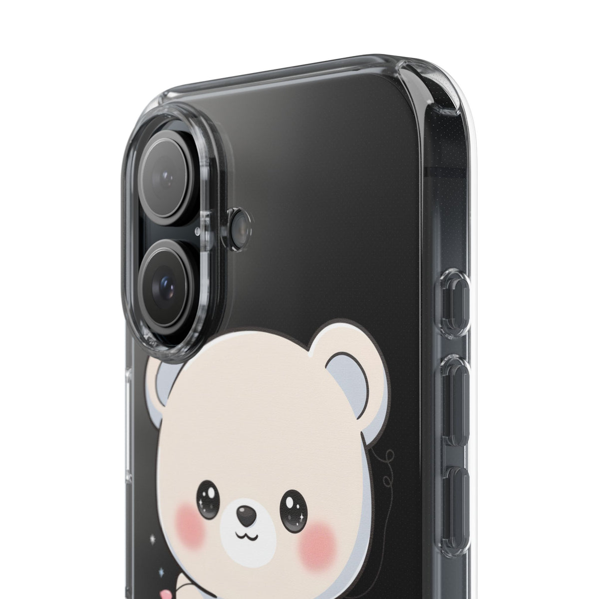 Kawaii Polar Bear Phone Case with Fairy Lights