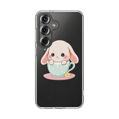 Kawaii Bunny Phone Case, Cute Teacup Rabbit