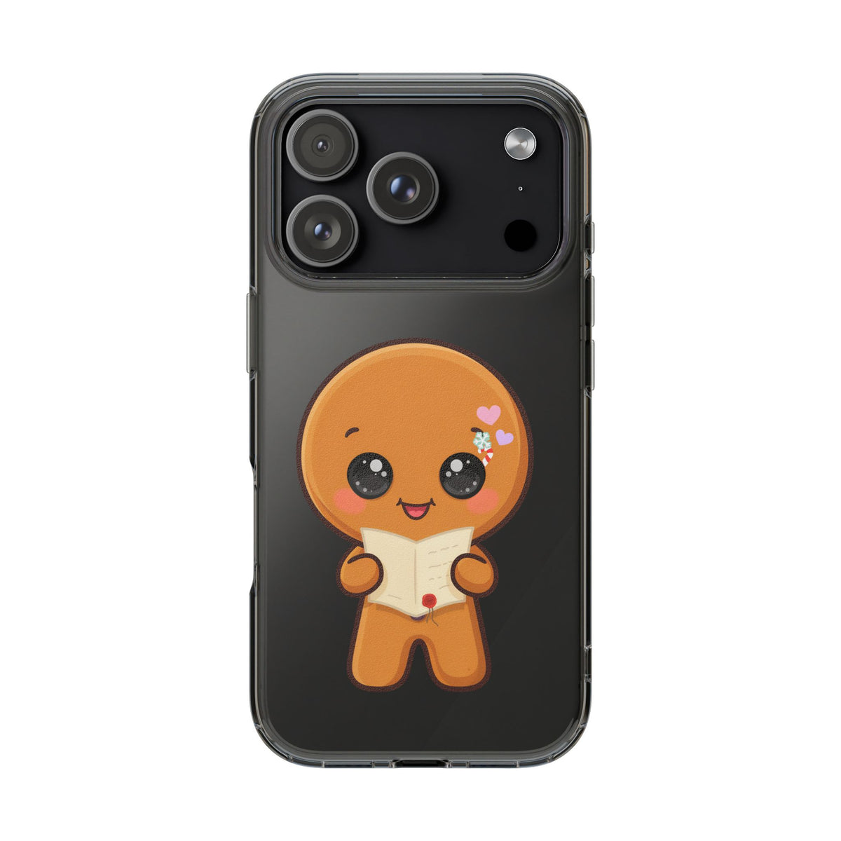 Gingerbread Man Phone Case, Cute Christmas Letter Reader