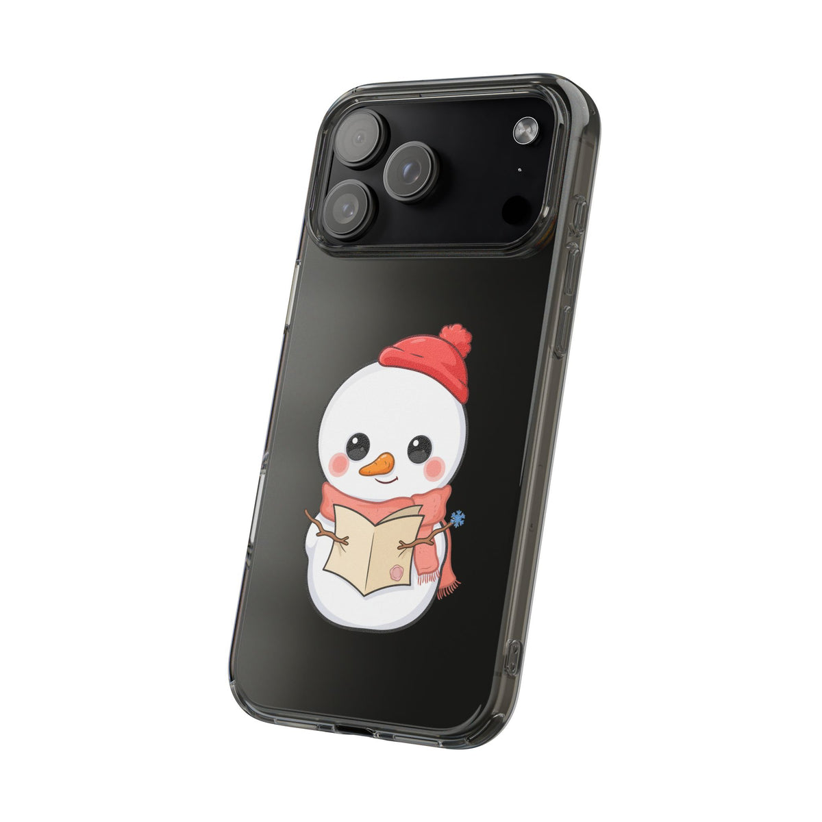 Kawaii Snowman Phone Case Reading to Santa
