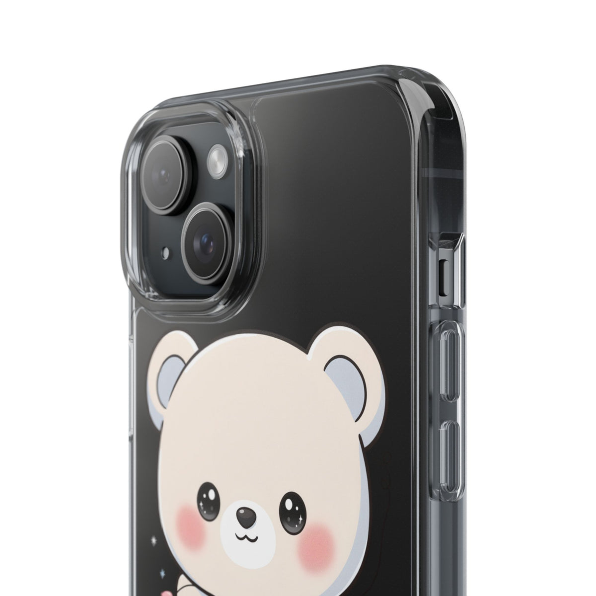 Kawaii Polar Bear Phone Case with Fairy Lights