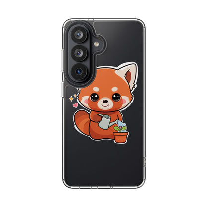 Red Panda Phone Case, Cute Plant Lover Gift