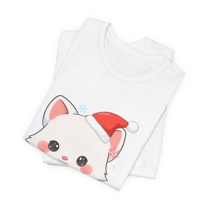 Christmas Arctic Fox T-Shirt for Cozy Holiday Readers
