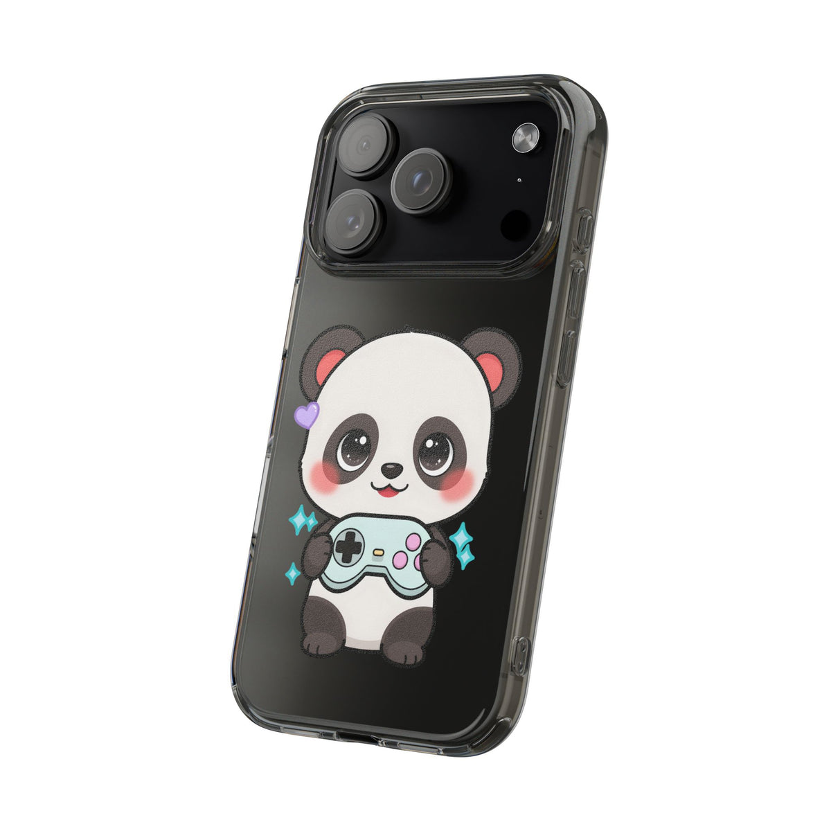 Gamer Panda Clear Impact-Resistant Phone Case