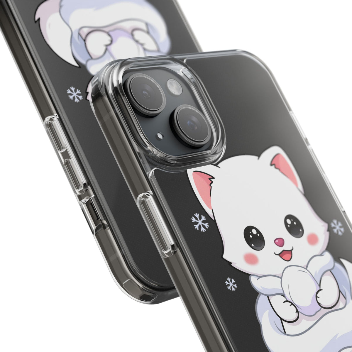 Kawaii Arctic Fox Phone Case, Cute Snow Day Gift