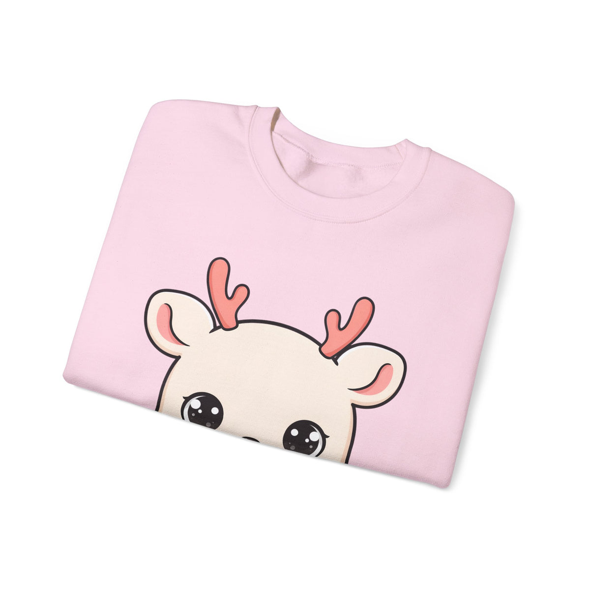 Kawaii Reindeer Sweatshirt, Cute Christmas Crewneck
