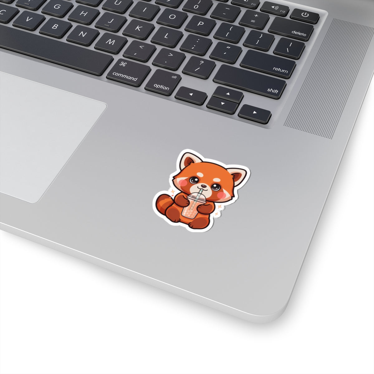 Kawaii Red Panda Bubble Tea Sticker for Boba Lovers