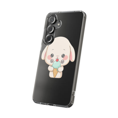 Kawaii Bunny Phone Case, Ice Cream Cutie Clear Case