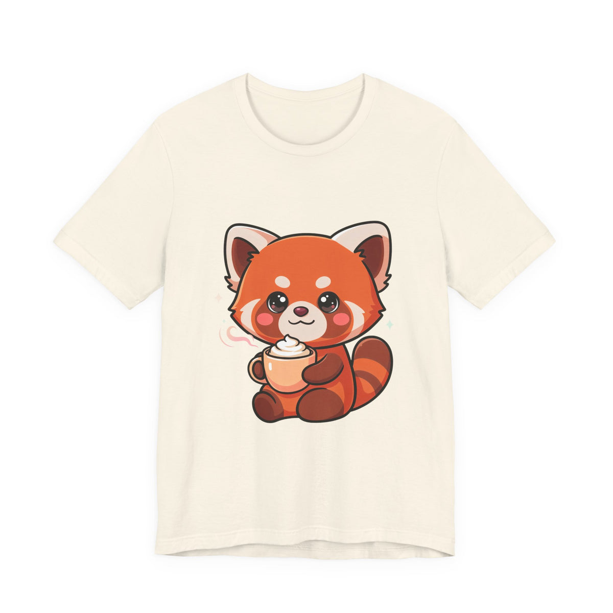 Kawaii Red Panda Coffee Tee for Cute Animal Lovers