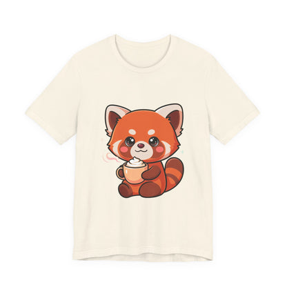Kawaii Red Panda Coffee Tee for Cute Animal Lovers
