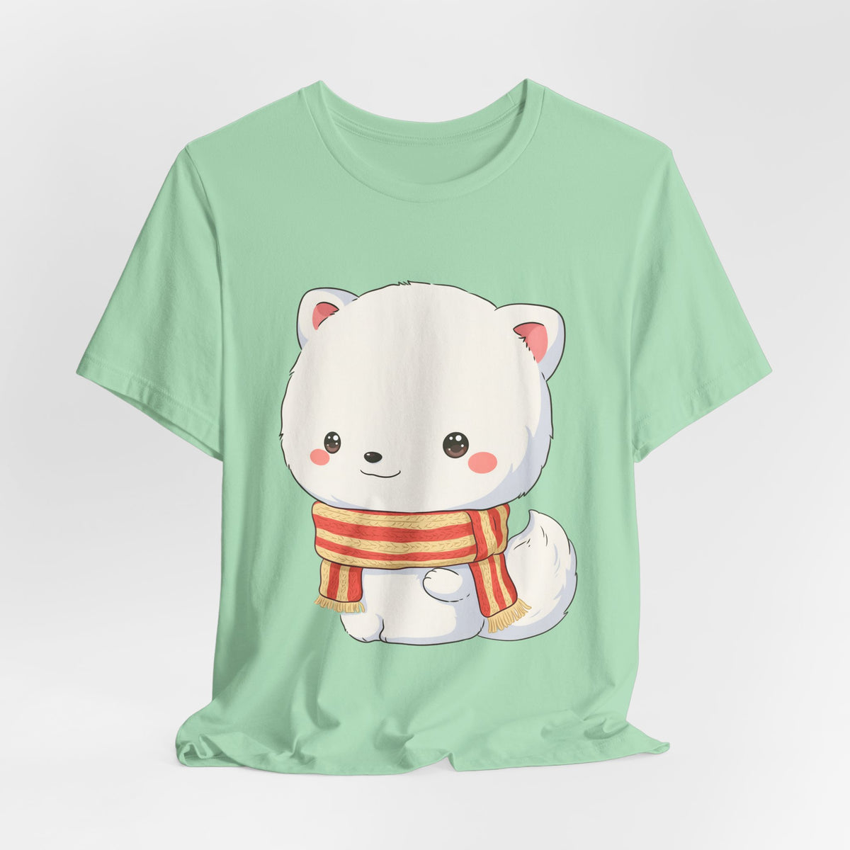 Kawaii Arctic Fox Christmas Tee for Cute Holiday Fans