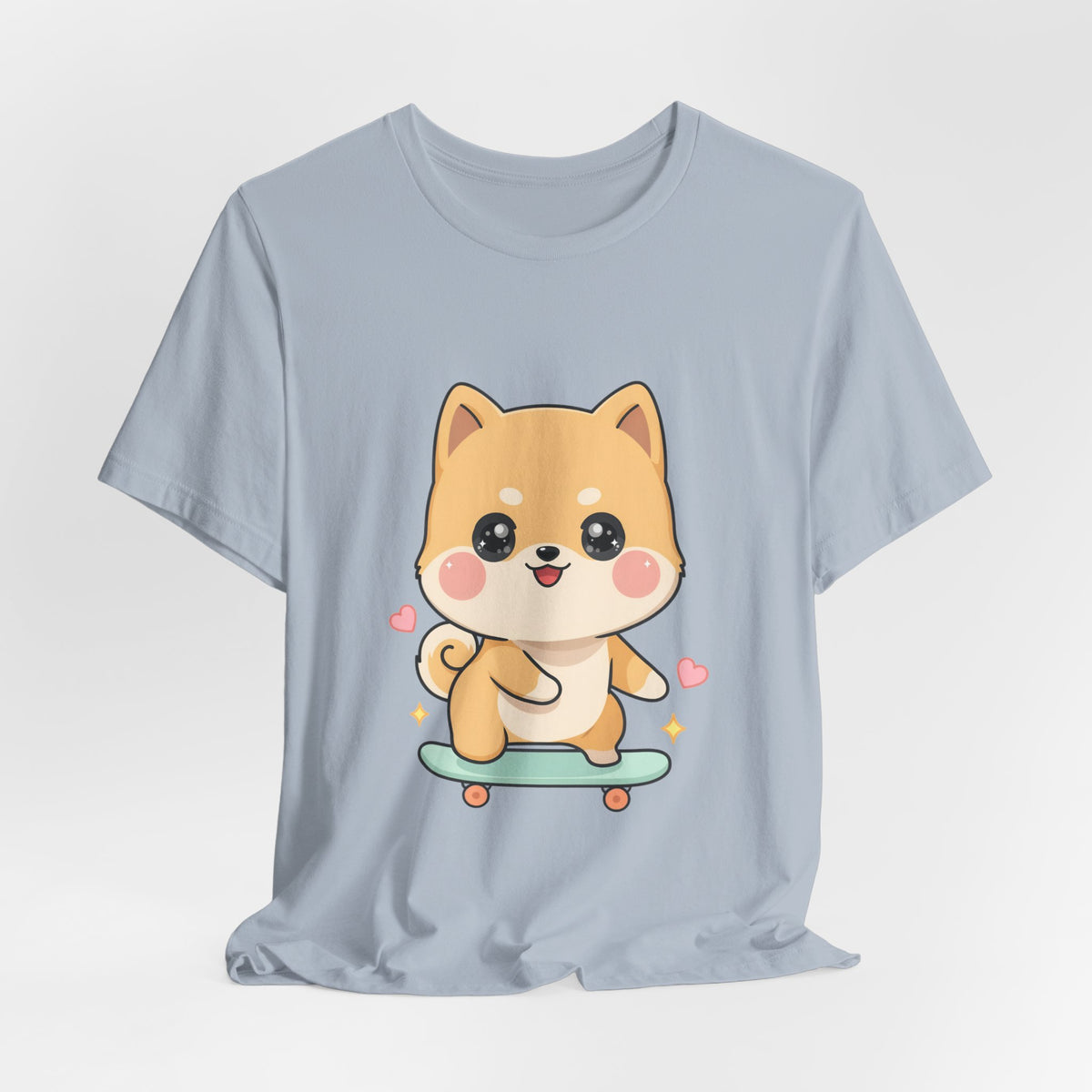 Kawaii Shiba Inu Skateboarder Tee for Dog Lovers