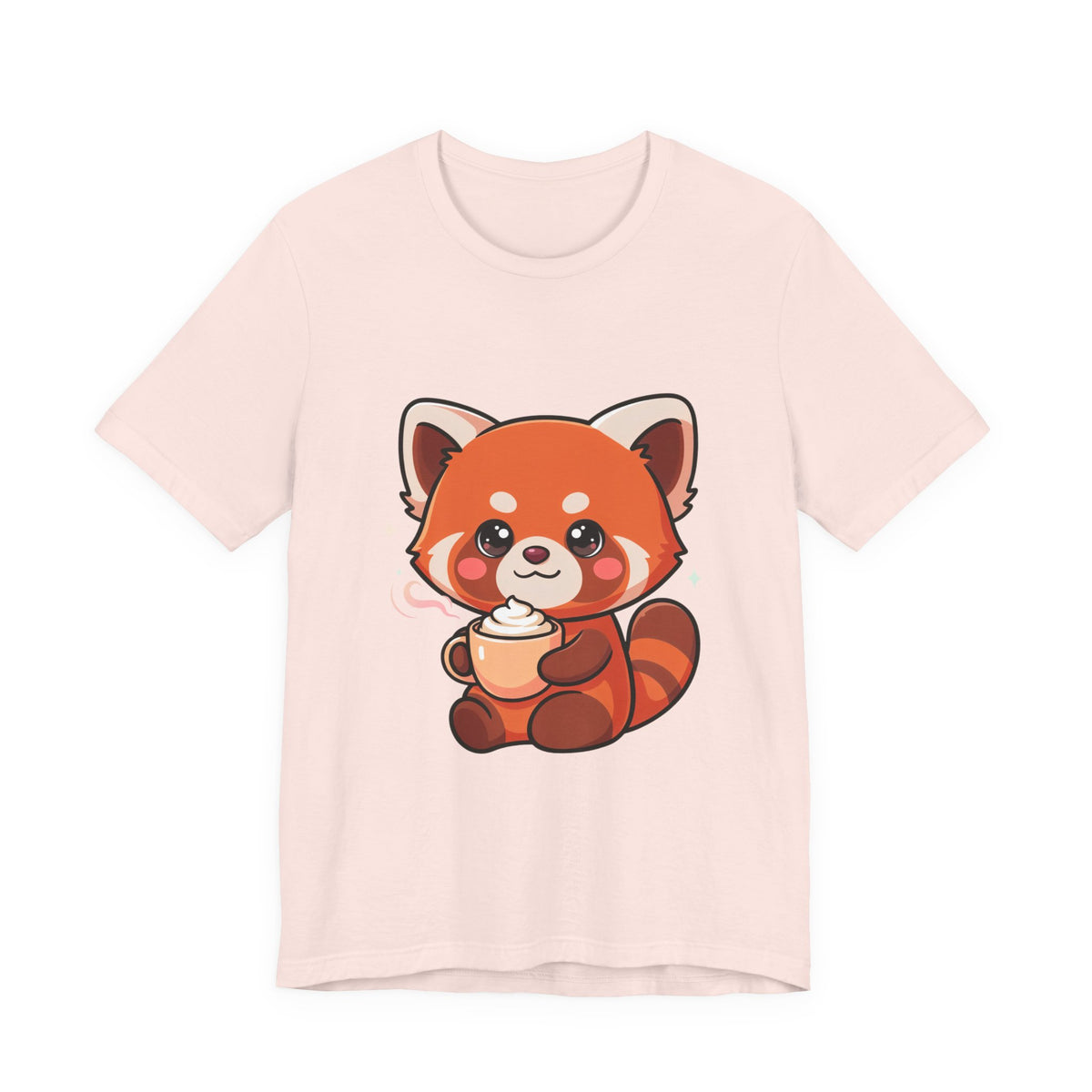 Kawaii Red Panda Coffee Tee for Cute Animal Lovers