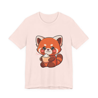 Kawaii Red Panda Coffee Tee for Cute Animal Lovers