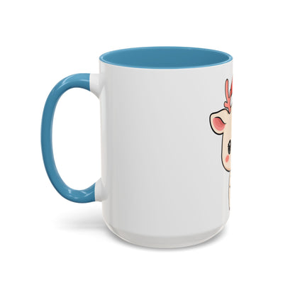 Kawaii Reindeer Christmas Accent Coffee Mug