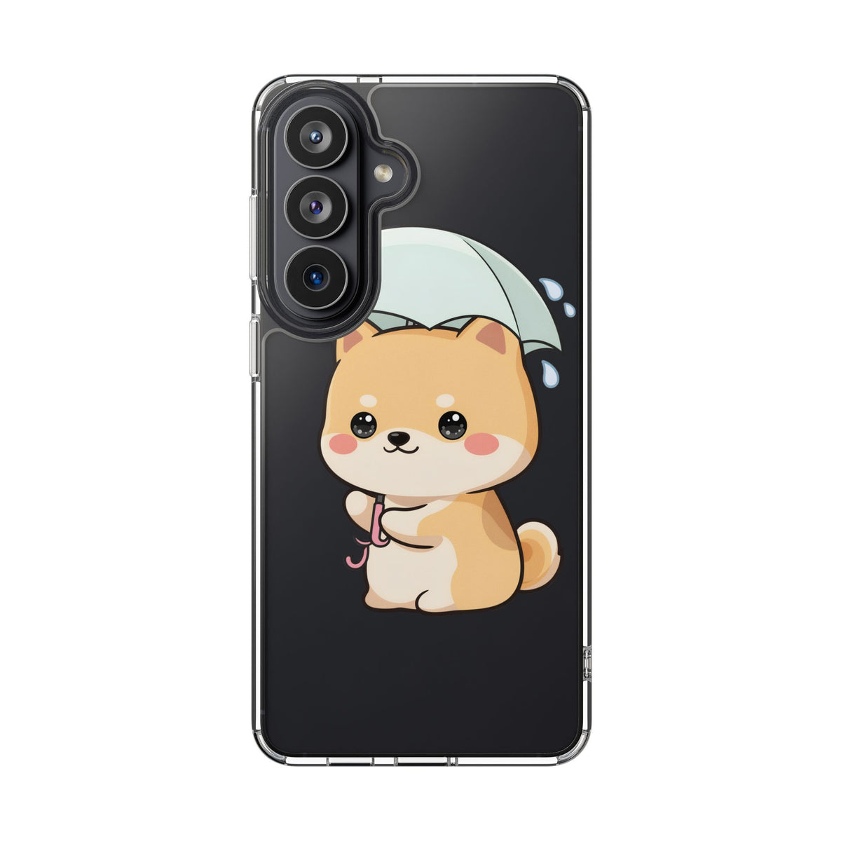 Shiba Inu Phone Case, Kawaii Rainy Day Pup